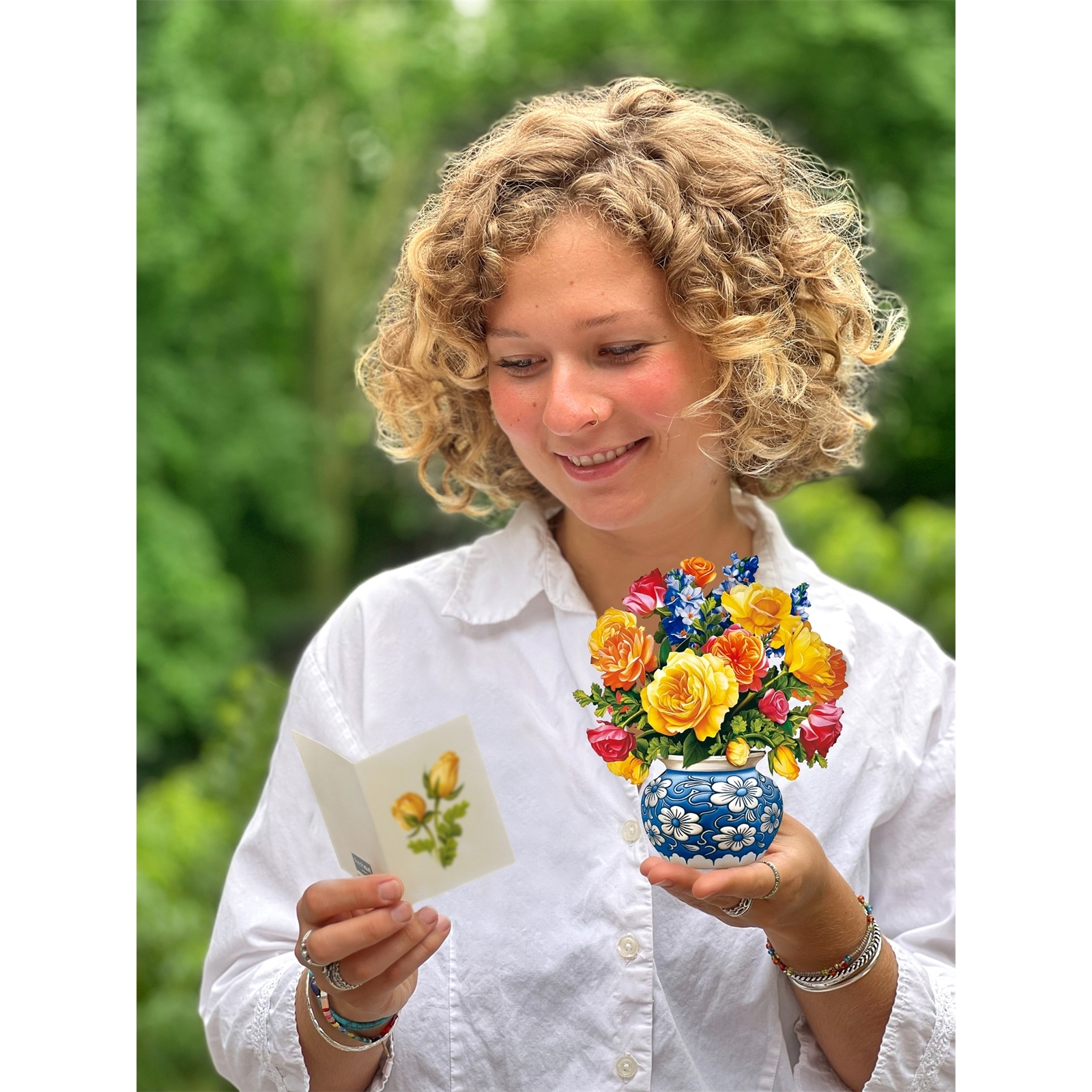 Mini Sorbet Roses Pop-up Greeting Cards